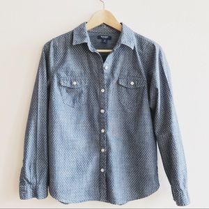 Chambray polka dot shirt